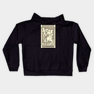 Saint Joseph the Worker Woodblock Print Kids Hoodie